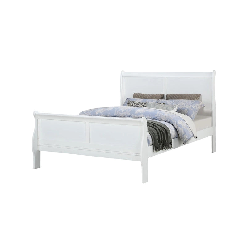 Ensemble de chambre à coucher Lillie 4 pièces blanc style traîneau