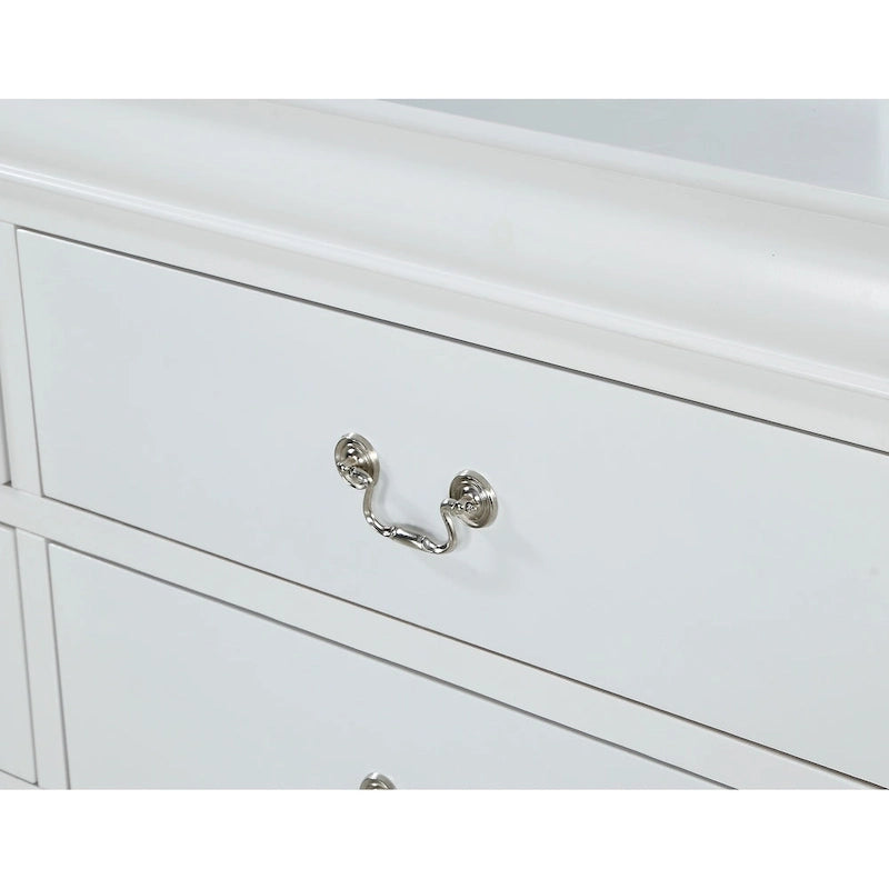 Ensemble de chambre à coucher Lillie 4 pièces blanc style traîneau