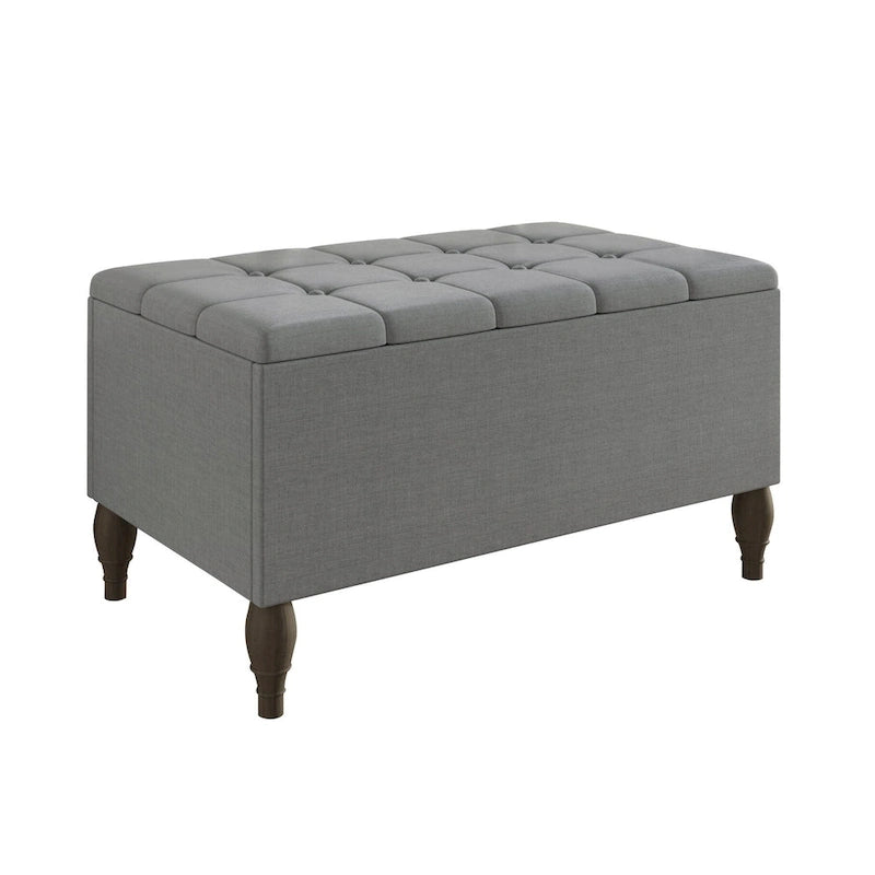 Ensemble de bancs de chambre CraftPorch 2 pièces, lit capitonné à boutons de style transitionnel