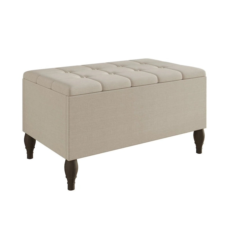 Ensemble de bancs de chambre CraftPorch 2 pièces, lit capitonné à boutons de style transitionnel