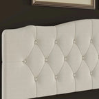 Ensemble de bancs de chambre CraftPorch 2 pièces, lit capitonné à boutons de style transitionnel