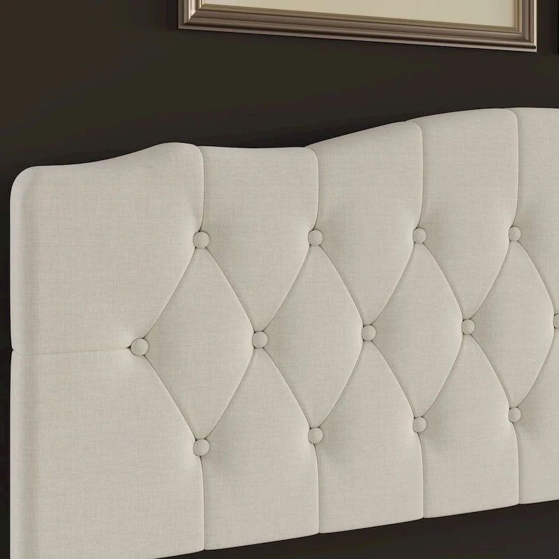 Ensemble de bancs de chambre CraftPorch 2 pièces, lit capitonné à boutons de style transitionnel