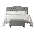 Ensemble de bancs de chambre CraftPorch 2 pièces, lit capitonné à boutons de style transitionnel