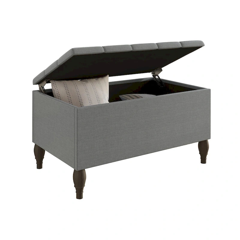 Ensemble de bancs de chambre CraftPorch 2 pièces, lit capitonné à boutons de style transitionnel