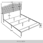 Ensemble de bancs de chambre CraftPorch 2 pièces, lit capitonné à boutons de style transitionnel