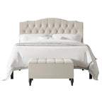 Ensemble de bancs de chambre CraftPorch 2 pièces, lit capitonné à boutons de style transitionnel