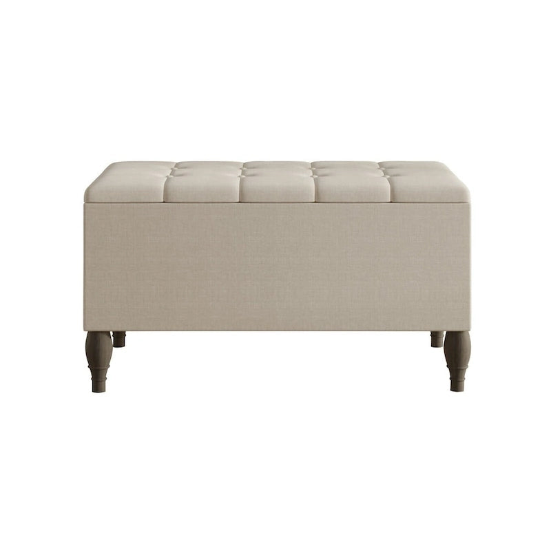 Ensemble de bancs de chambre CraftPorch 2 pièces, lit capitonné à boutons de style transitionnel