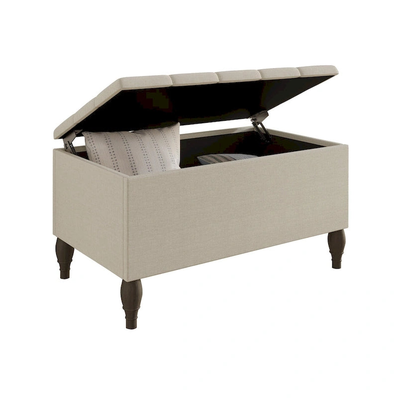 Ensemble de bancs de chambre CraftPorch 2 pièces, lit capitonné à boutons de style transitionnel