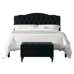 Ensemble de bancs de chambre CraftPorch 2 pièces, lit capitonné à boutons de style transitionnel