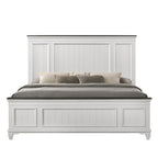 Ensemble de chambre à coucher en bois Roundhill Furniture Clelane 3 pièces, lit à panneaux en lambris et 2 tables de chevet