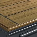 Ensemble de chambre à coucher en bois Roundhill Furniture Clelane 3 pièces, lit à panneaux en lambris et 2 tables de chevet
