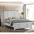 Ensemble de chambre à coucher en bois Roundhill Furniture Clelane 3 pièces, lit à panneaux en lambris et 2 tables de chevet