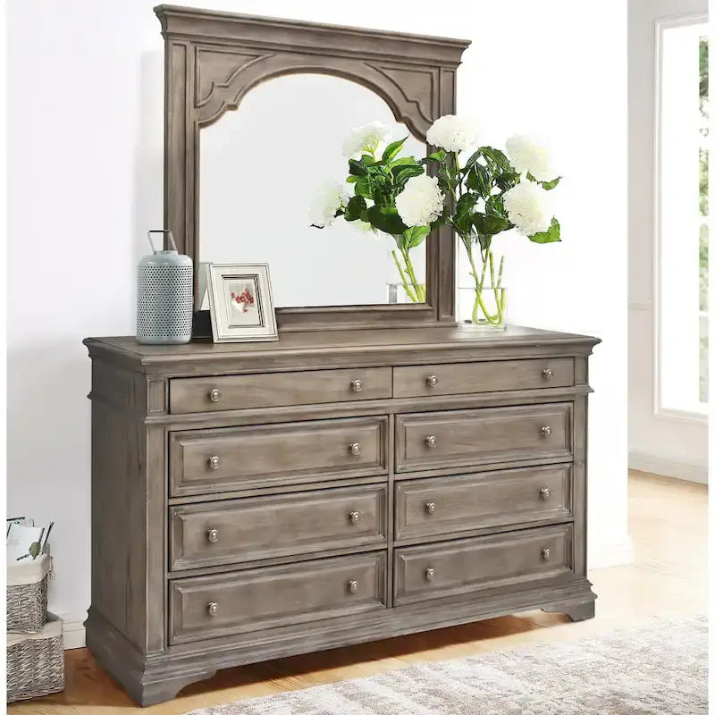 Ensemble de chambre à coucher Steve Silver Havenwood 6 pièces avec panneaux rembourrés