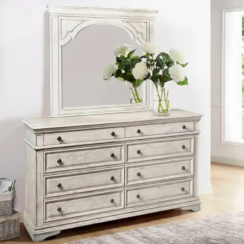 Ensemble de chambre à coucher Steve Silver Havenwood 6 pièces avec panneaux rembourrés