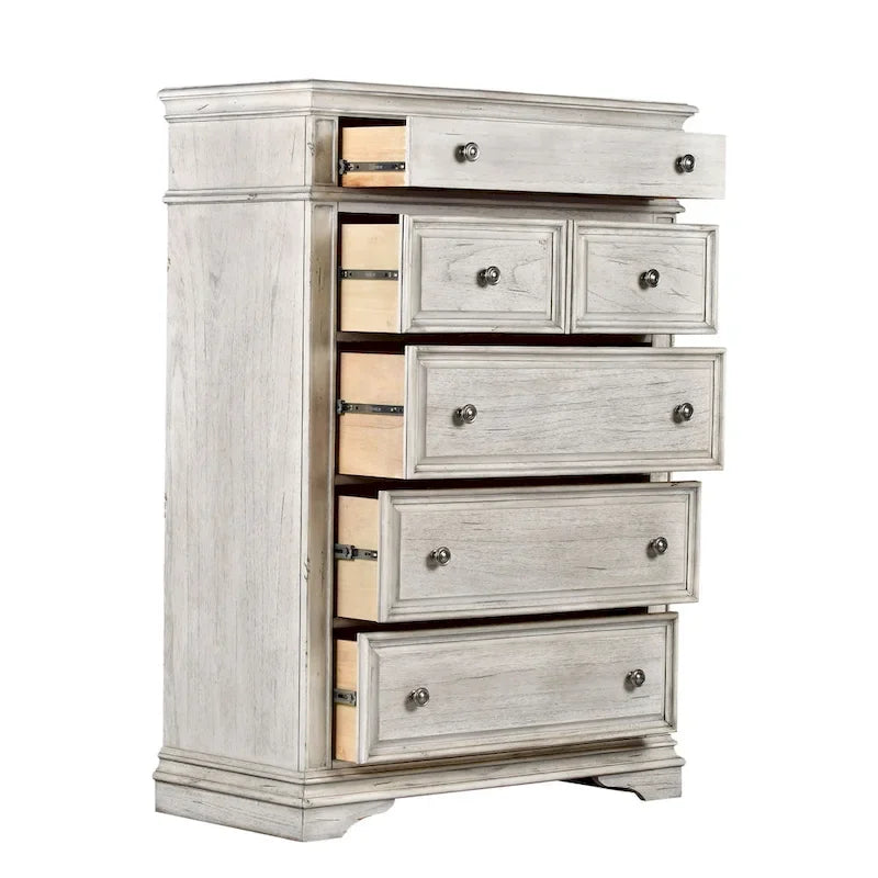 Ensemble de chambre à coucher Steve Silver Havenwood 6 pièces avec panneaux rembourrés