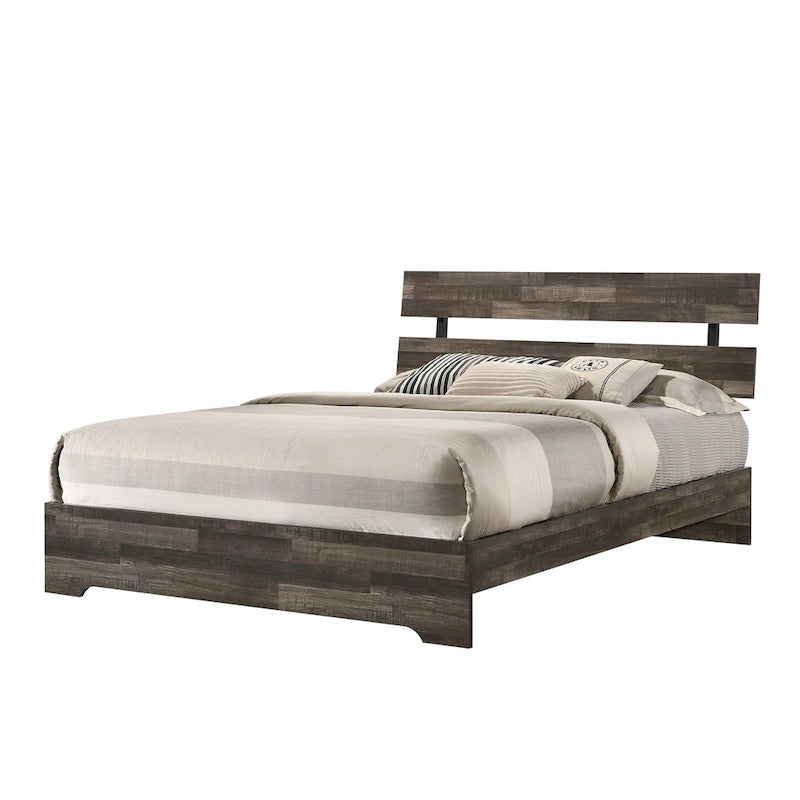 Ensemble de chambre à coucher rustique marron Annis 4 pièces