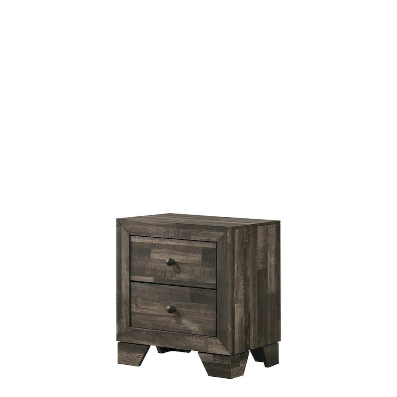 Ensemble de chambre à coucher rustique marron Annis 4 pièces