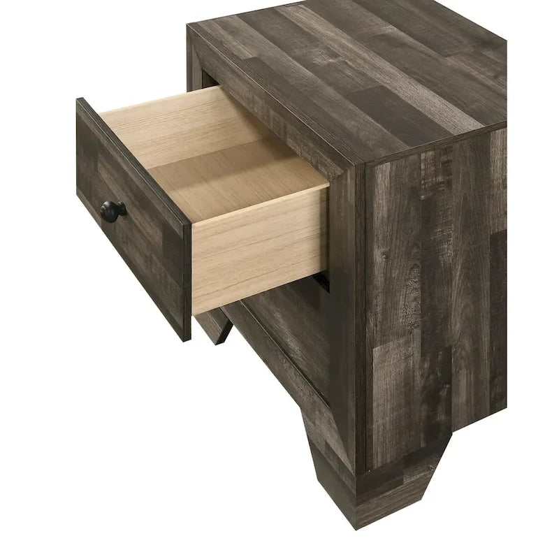 Ensemble de chambre à coucher rustique marron Annis 4 pièces