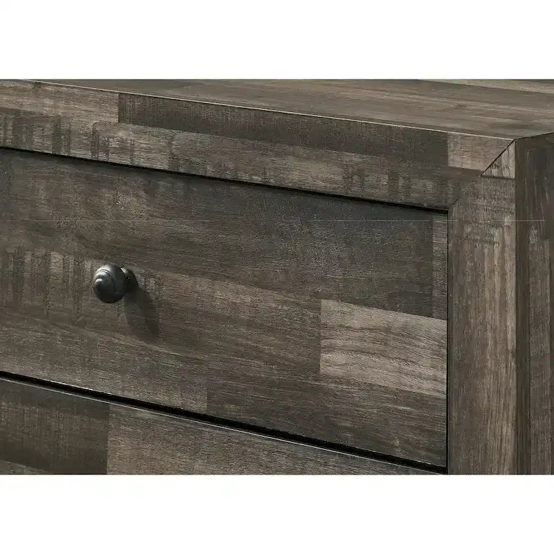 Ensemble de chambre à coucher rustique marron Annis 4 pièces