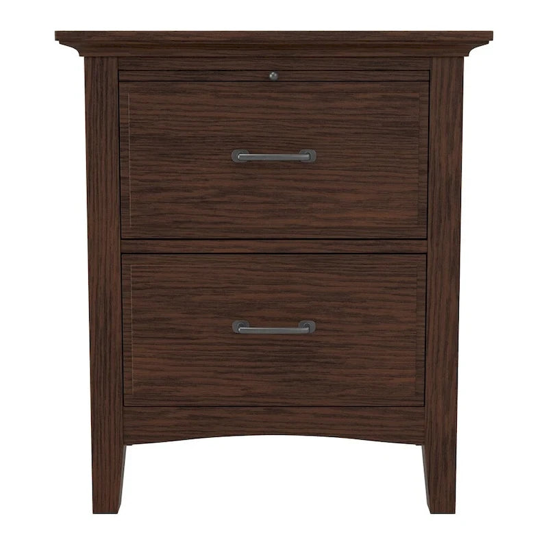 Ensemble de chambre à coucher moderne de style Mission Queen avec 2 tables de chevet et 1 commode avec miroir