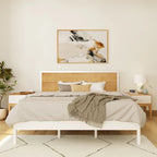 Ensemble de chambre à coucher Plank and Beam 3 pièces, lit king-size, avec 2 tables de chevet