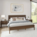 Ensemble de chambre à coucher Plank and Beam 3 pièces, lit king-size, avec 2 tables de chevet