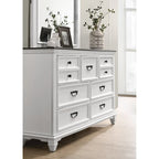 Ensemble de chambre à coucher en bois Clelane de Roundhill Furniture comprenant un lit, une commode, un miroir et deux tables de chevet