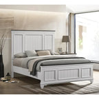 Ensemble de chambre à coucher en bois Clelane de Roundhill Furniture comprenant un lit, une commode, un miroir et deux tables de chevet