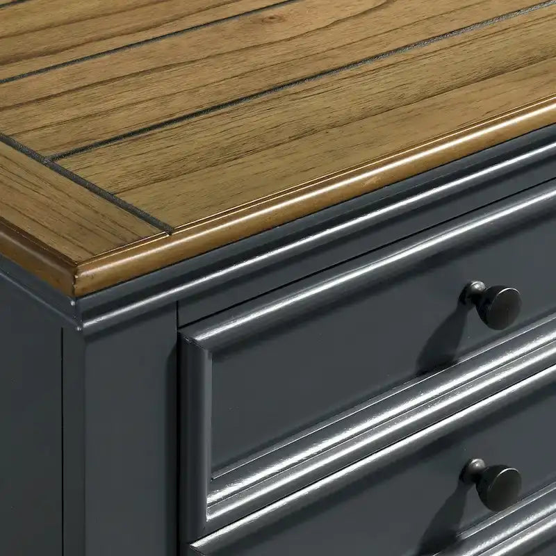 Ensemble de chambre à coucher en bois Clelane de Roundhill Furniture comprenant un lit, une commode, un miroir et deux tables de chevet