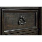 Ensemble de chambre à coucher 4 pièces Roundhill Furniture Farson, finition noyer foncé vieilli