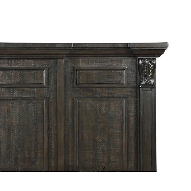 Ensemble de chambre à coucher 4 pièces Roundhill Furniture Farson, finition noyer foncé vieilli