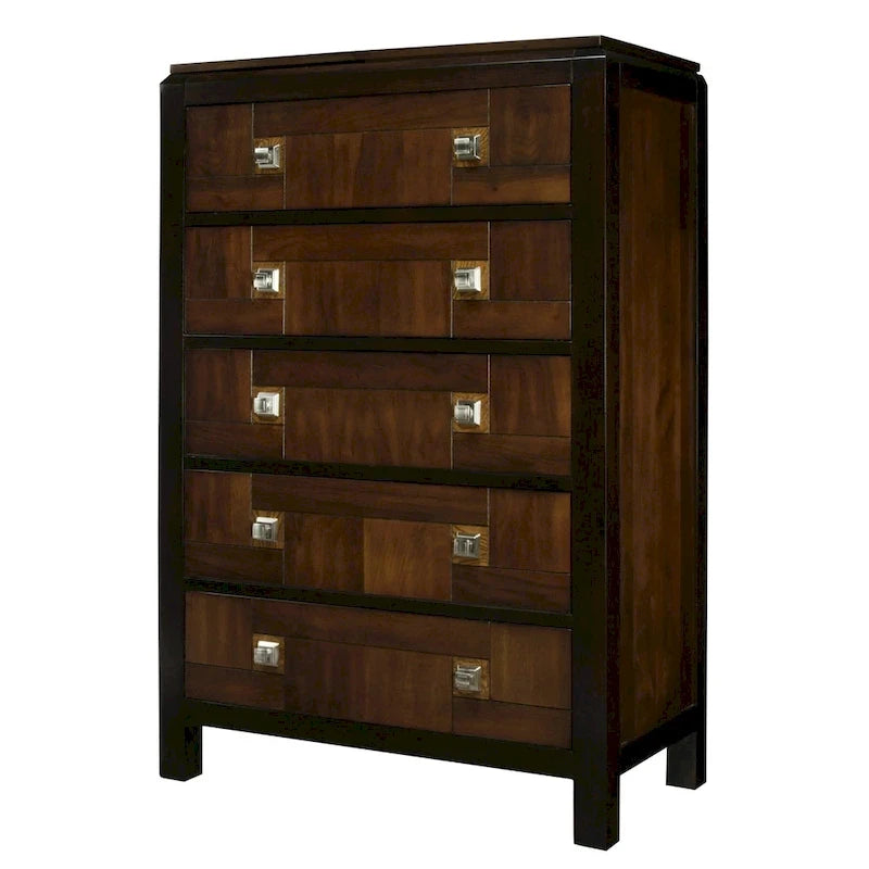 Ensemble de chambre à coucher 3 pièces en bois massif noyer rustique Sigh de Furniture of America