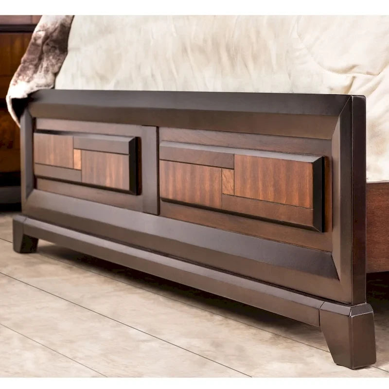 Ensemble de chambre à coucher 3 pièces en bois massif noyer rustique Sigh de Furniture of America