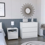 Ensemble de chambre Milford 2 pièces, table de chevet + commode pour salle de bain, salon, chambre