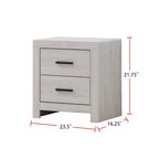 Ensemble de chambre à coucher en bois pour lit queen size, coloris blanc côtier