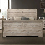 Ensemble de chambre à coucher 3 pièces Roundhill Furniture Imerland, finition blanc délavé, style contemporain