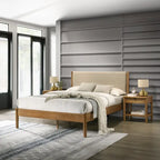 Ensemble de chambre à coucher 3 pièces Roundhill Furniture Vichy, lit plateforme avec deux tables de chevet, Queen