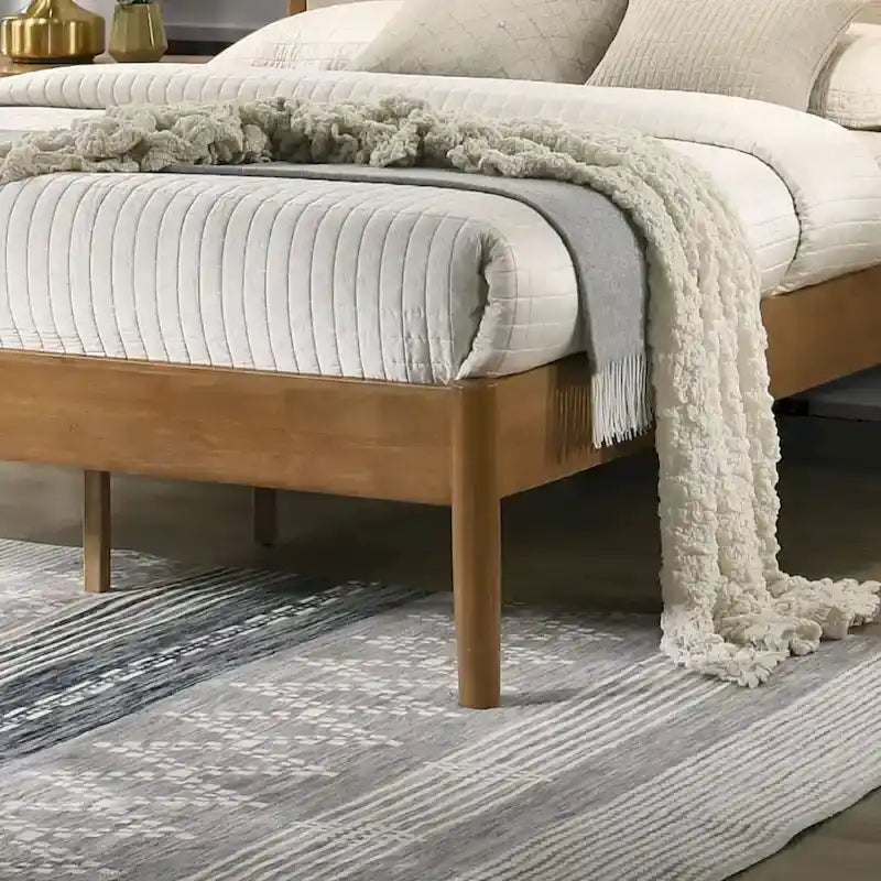 Ensemble de chambre à coucher 3 pièces Roundhill Furniture Vichy, lit plateforme avec deux tables de chevet, Queen
