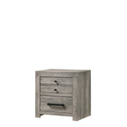Ensemble de chambre à coucher Perrine gris à plateforme 6 pièces
