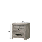 Ensemble de chambre à coucher Perrine gris à plateforme 6 pièces