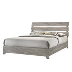 Ensemble de chambre à coucher Perrine gris à plateforme 6 pièces