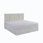 Ensemble tête de lit et table de chevet 2 pièces blanc cassé Seaside Lodge par homestyles