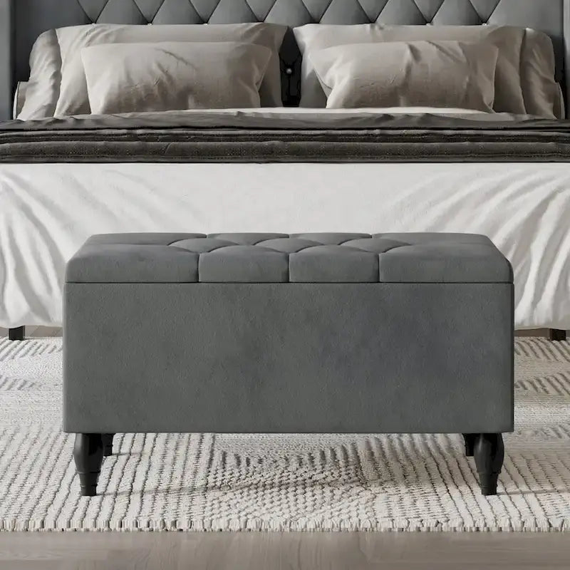 Ensemble de bancs de chambre CraftPorch 2 pièces, lit rembourré à oreilles en velours