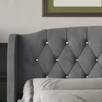 Ensemble de bancs de chambre CraftPorch 2 pièces, lit rembourré à oreilles en velours