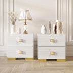 Ensemble de 3 tables de chevet CraftPorch pour chambre à coucher avec lit plateforme capitonné en velours luxueux
