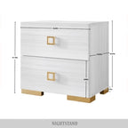 Ensemble de 3 tables de chevet CraftPorch pour chambre à coucher avec lit plateforme capitonné en velours luxueux
