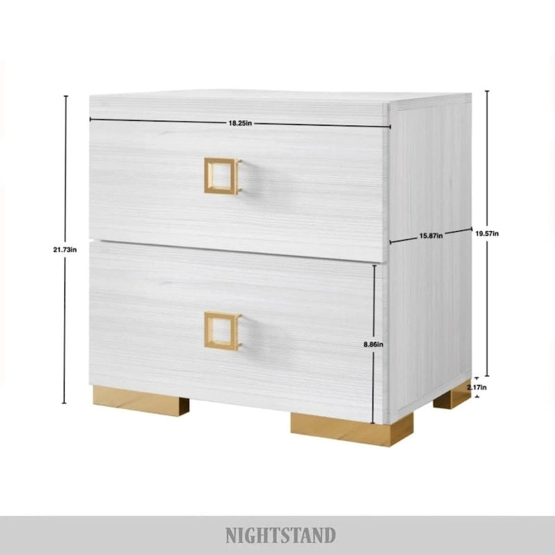 Ensemble de 3 tables de chevet CraftPorch pour chambre à coucher avec lit plateforme capitonné en velours luxueux