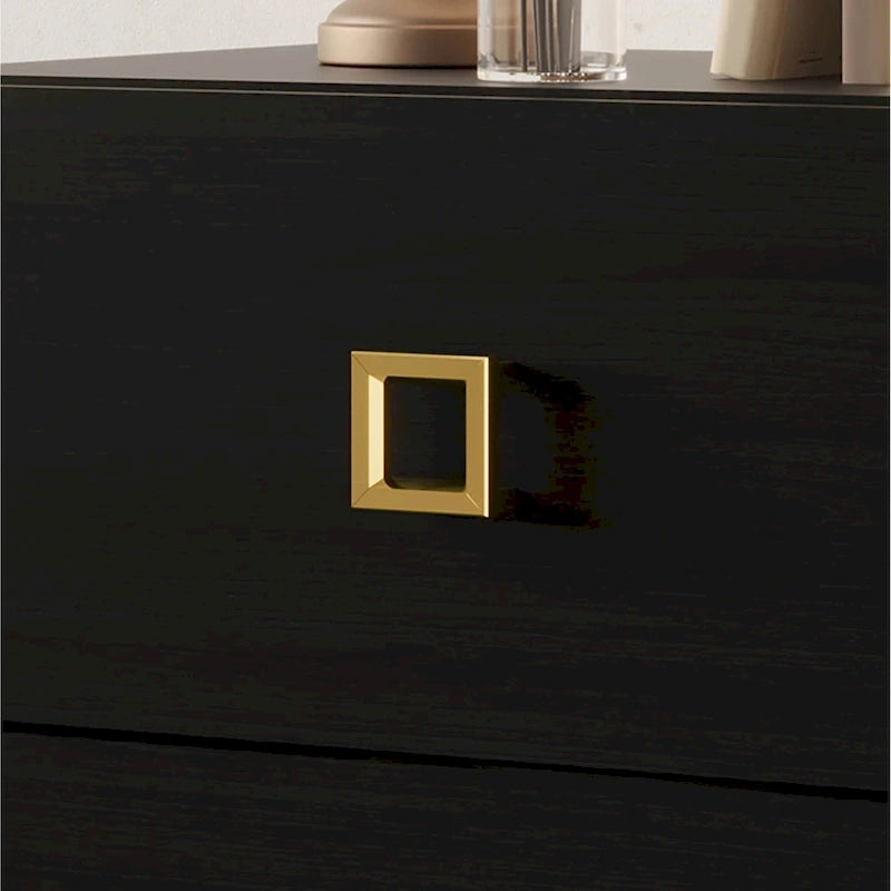 Ensemble de 3 tables de chevet CraftPorch pour chambre à coucher avec lit plateforme capitonné en velours luxueux