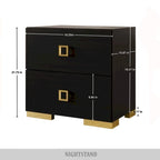 Ensemble de 3 tables de chevet CraftPorch pour chambre à coucher avec lit plateforme capitonné en velours luxueux