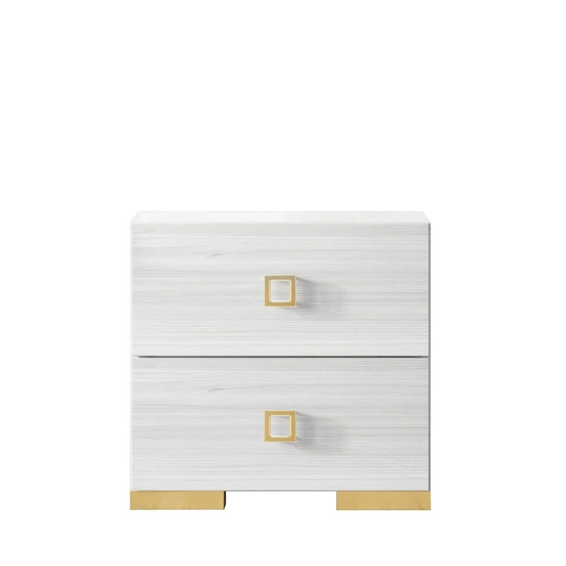 Ensemble de 3 tables de chevet CraftPorch pour chambre à coucher avec lit plateforme capitonné en velours luxueux